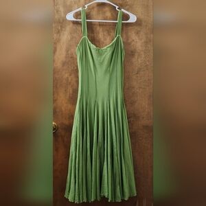 Elana Kattan Flowy Y2k Fairy Style Dress Elegant Green Size Medium